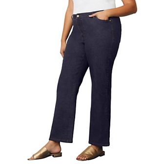 June + Vie Women's Plus Size June Fit Boyfriend Jeans