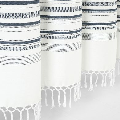 Lush Decor 72" x 72" Urban Woven Yarn Dyed Eco-Friendly Recycled Cotton Shower Curtain