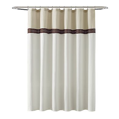 Lush Decor 72" x 72" Terra Embroidery Shower Curtain