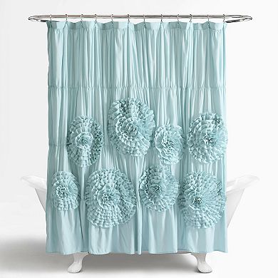 Lush Decor Serena 3D Floral Shower Curtain