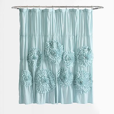 Lush Decor Serena 3D Floral Shower Curtain
