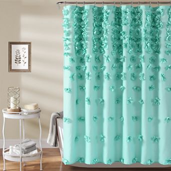 Lush Decor Riley 3D Floral Shower Curtain