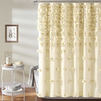 Lush Decor Riley 3D Floral Shower Curtain