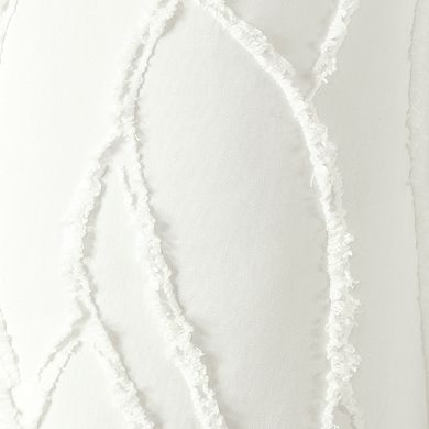 Lush Decor Jacquard Wave Soft White Shower Curtain
