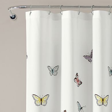 Lush Decor Flutter Butterfly Shower Curtain