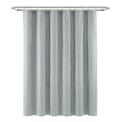 Lush Decor Farmhouse Vintage Stripe Yarn Shower Curtain