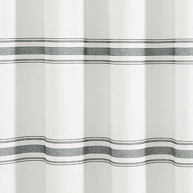 Lush Decor Farmhouse Stripe Shower Curtain