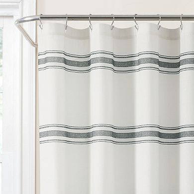 Lush Decor Farmhouse Stripe Shower Curtain