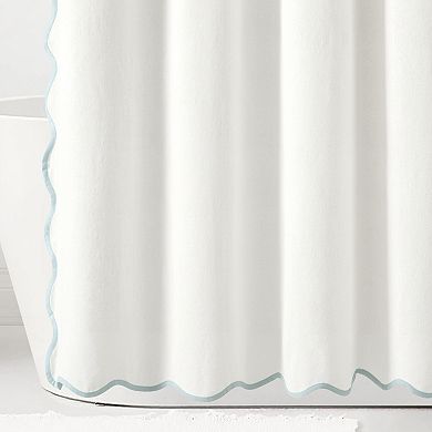 Lush Decor Coastal Chic Scallop Edge Shower Curtain