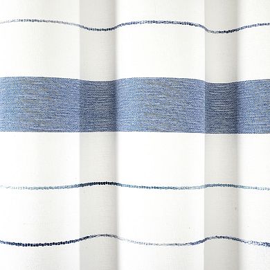 Lush Decor Chic Stripe Yarn Shower Curtain