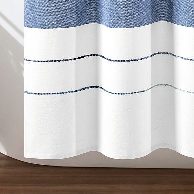 Lush Decor Chic Stripe Yarn Shower Curtain