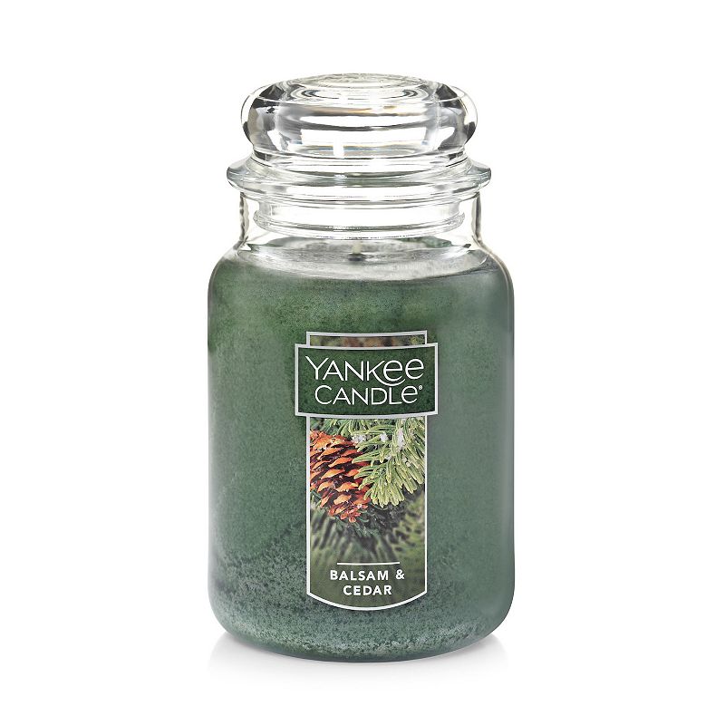 UPC 886860684495 product image for Yankee Candle Balsam & Cedar Original Large Candle Jar, Green | upcitemdb.com