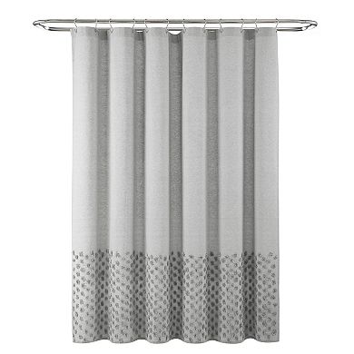 Lush Decor Boho Polka Dot Yarn Shower Curtain