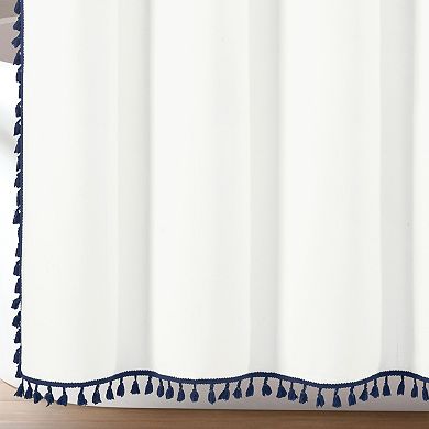 Lush Decor Boho Melora Tassel Yarn Shower Curtain