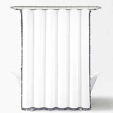 Lush Decor Boho Melora Tassel Yarn Shower Curtain