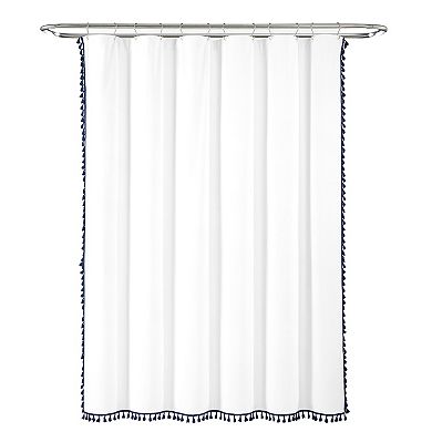 Lush Decor Boho Melora Tassel Yarn Shower Curtain