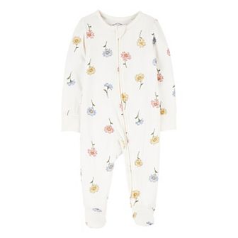 Baby Girl Carter's Floral Zip-Up PurelySoft Sleep & Play