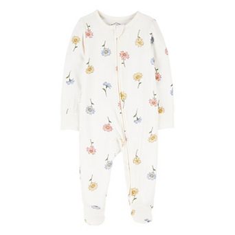 Baby Girl Carter's Floral Zip-Up PurelySoft Sleep & Play