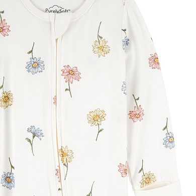 Baby Girl Carter's Floral Zip-Up PurelySoft Sleep & Play