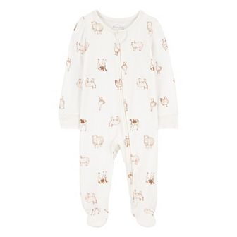 Baby Carter's Animal Print Zip-Up PurelySoft Sleep & Play