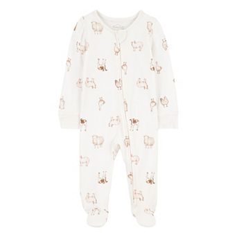Baby Carter's Animal Print Zip-Up PurelySoft Sleep & Play