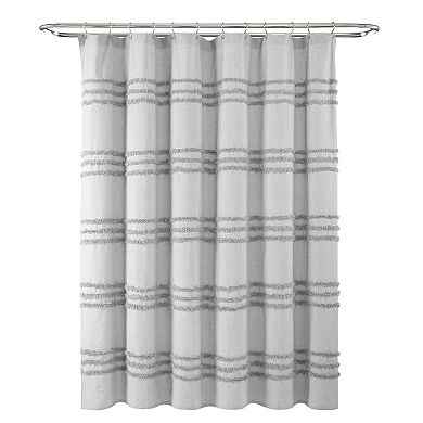 Lush Decor Boho Kendra Tufted Yarn Shower Curtain