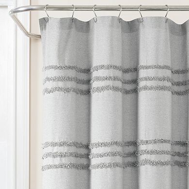 Lush Decor Boho Kendra Tufted Yarn Shower Curtain