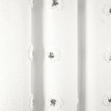 Lush Decor Boho Circle Tufted Yarn Shower Curtain