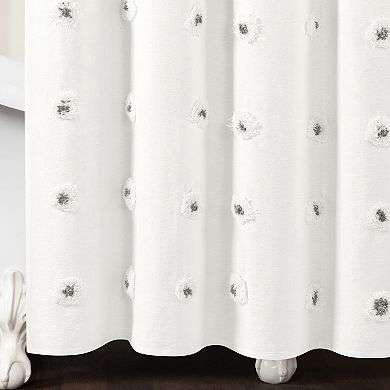 Lush Decor Boho Circle Tufted Yarn Shower Curtain