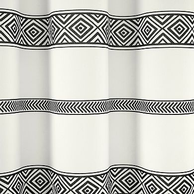 Lush Decor Ava Boho Stripe Tassel Shower Curtain