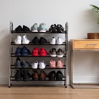 Iris Freestanding Metal Shoe Rack