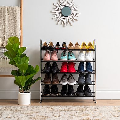 Iris Freestanding Metal Shoe Rack