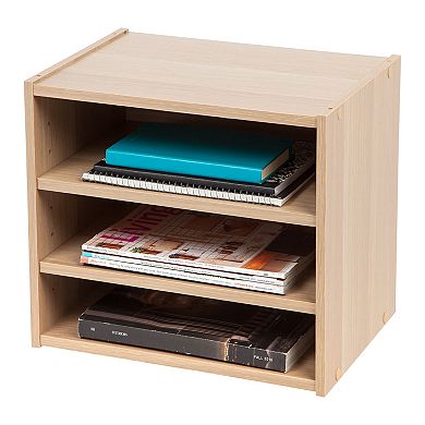 Iris TACHI Modular Wood Stacking Storage Box with Shelf