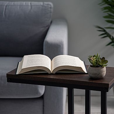 Iris Wood and Metal Side Accent C-Table