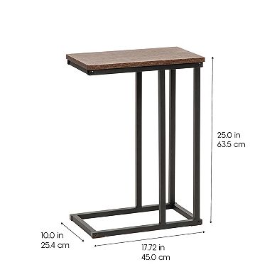 Iris Wood and Metal Side Accent C-Table