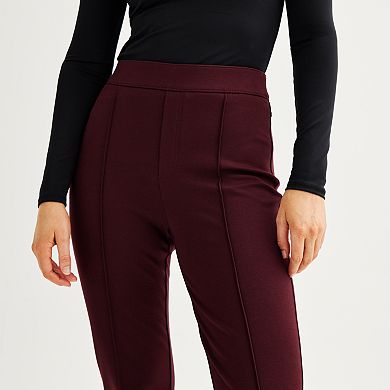 Petite Nine West Ponte Pintuck Bootcut Pants