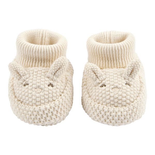Carter's Baby Girl Pink Bunny Crochet Bootie Socks main image 0