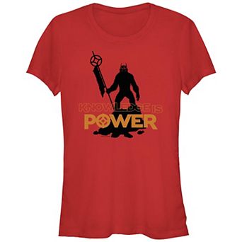 Juniors' Kingdom Of The Planet Of The Apes Knowledge Is Power Fitted Graphic Tee