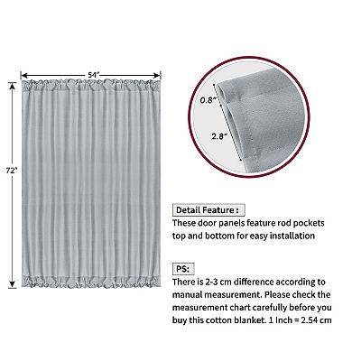 Elegant Blackout Curtains Rod Sliding Door Drapes