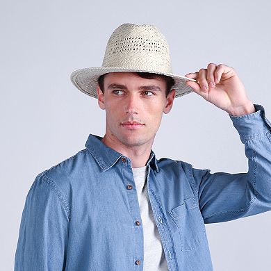 Men's Wembley Open Weave Straw Panama Hat