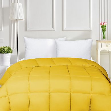 SUPERIOR Solid Reversible Down Alternative Comforter