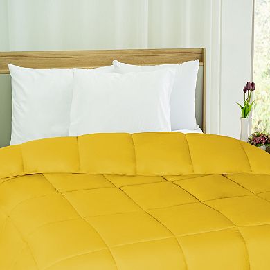 SUPERIOR Solid Reversible Down Alternative Comforter
