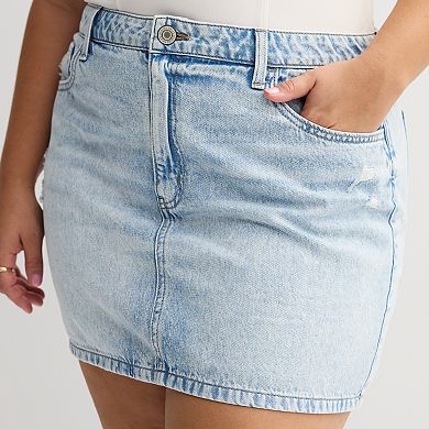 Juniors' Plus Size SO® Mid-Rise Mini Skirt