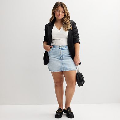 Juniors' Plus Size SO® Mid-Rise Mini Skirt