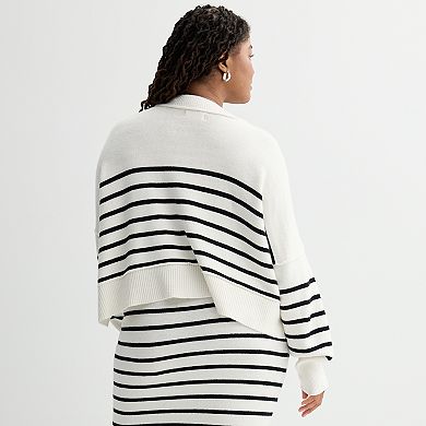 Juniors' Plus Size SO® Slouchy Cropped Sweater