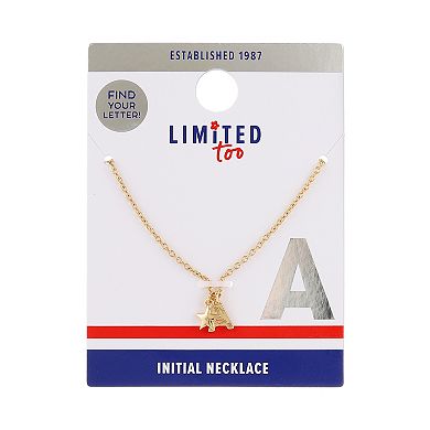 Girls Limited Too Initial Necklace