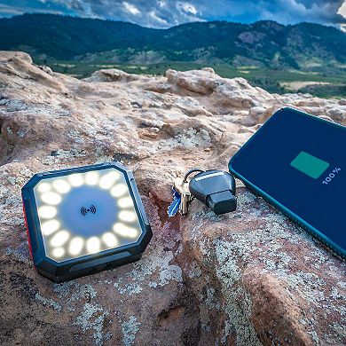 WeatherX Solar Power Bank and Light with Wireless Charger