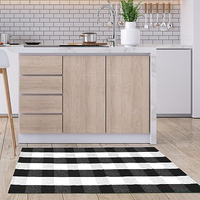 Cotton Classic Pattern High Density Woven Floor Mats , 43" X 28"