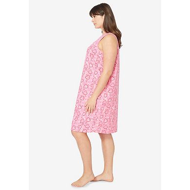 Dreams & Co. Plus Size Short Sleeveless Sleepshirt