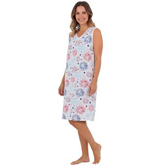 Dreams & Co. Plus Size Short Sleeveless Sleepshirt